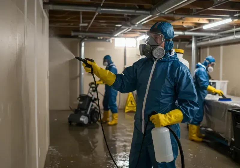 Basement Sanitization and Antimicrobial Treatment process in Tinley Park, IL