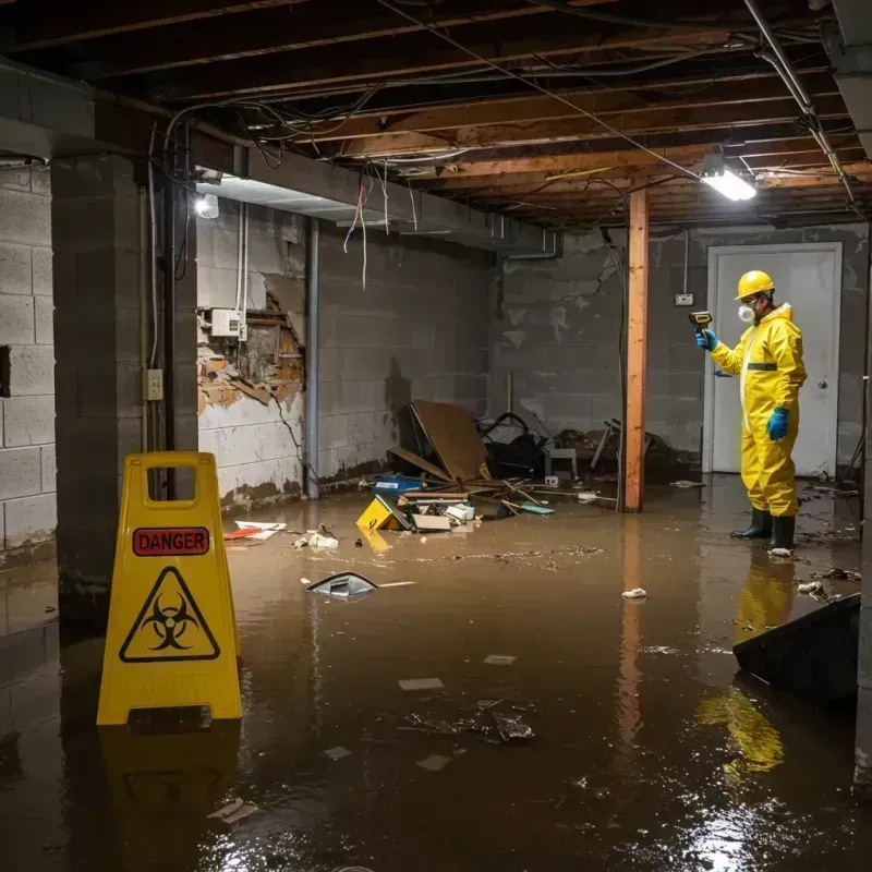 Flooded Basement Electrical Hazard in Tinley Park, IL Property